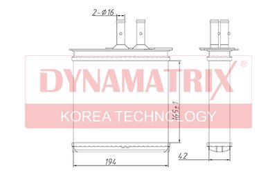 DR71442 DYNAMATRIX Теплообменник, отопление салона