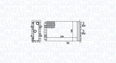 350218475000 MAGNETI MARELLI Теплообменник, отопление салона