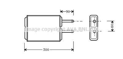 MZ6124 AVA QUALITY COOLING Теплообменник, отопление салона