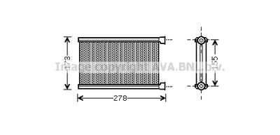 BW6344 AVA QUALITY COOLING Теплообменник, отопление салона