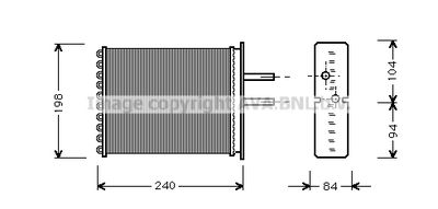 FT6193 AVA QUALITY COOLING Теплообменник, отопление салона