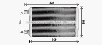 MS6779 AVA QUALITY COOLING Теплообменник, отопление салона