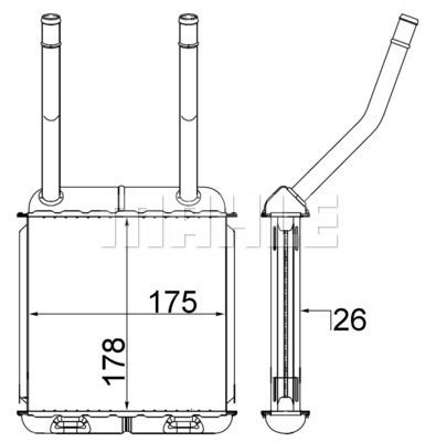 AH140000S MAHLE Теплообменник, отопление салона