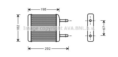 DW6024 AVA QUALITY COOLING Теплообменник, отопление салона