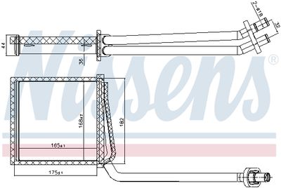 707217 NISSENS Теплообменник, отопление салона