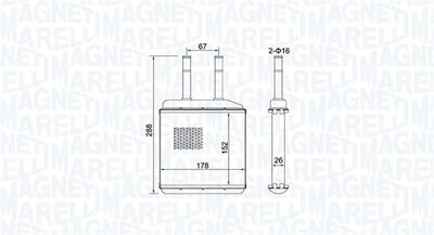 350218420000 MAGNETI MARELLI Теплообменник, отопление салона