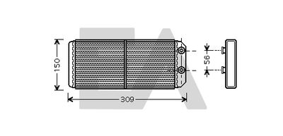 45C05021 EACLIMA Теплообменник, отопление салона