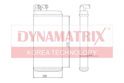 DR70220 DYNAMATRIX Теплообменник, отопление салона