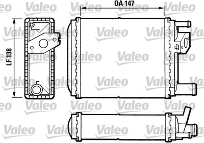 812032 VALEO Теплообменник, отопление салона