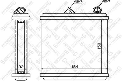 1035128SX STELLOX Теплообменник, отопление салона