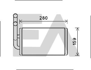 45C54030 EACLIMA Теплообменник, отопление салона