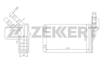 MK5019 ZEKKERT Теплообменник, отопление салона