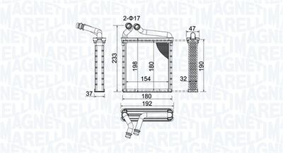 350218442000 MAGNETI MARELLI Теплообменник, отопление салона