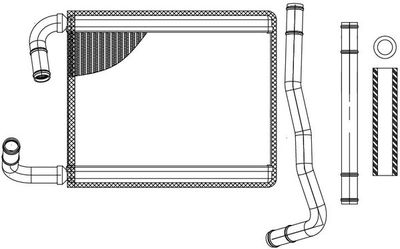 LRh3014 LUZAR Теплообменник, отопление салона
