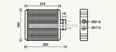 VN6196 AVA QUALITY COOLING Теплообменник, отопление салона