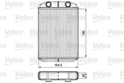 811553 VALEO Теплообменник, отопление салона