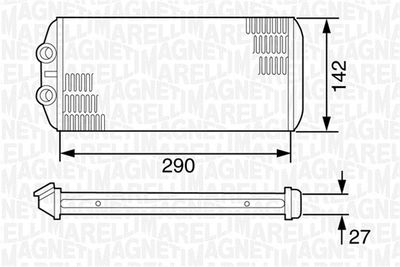 350218306000 MAGNETI MARELLI Теплообменник, отопление салона