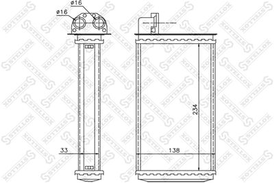 1035059SX STELLOX Теплообменник, отопление салона