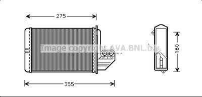 BWA6172 PRASCO Теплообменник, отопление салона