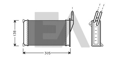 45C22002 EACLIMA Теплообменник, отопление салона