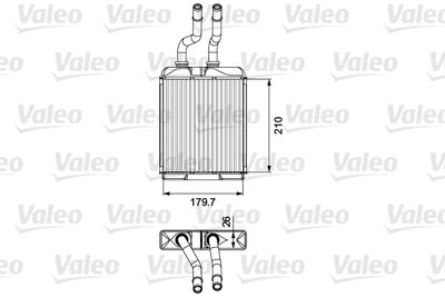 812278 VALEO Теплообменник, отопление салона