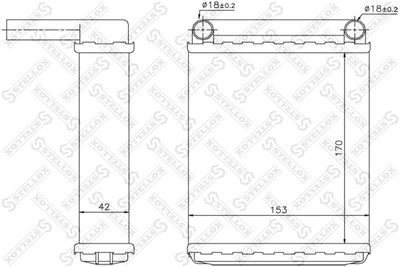 1035139SX STELLOX Теплообменник, отопление салона