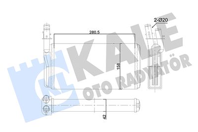 346525 KALE OTO RADYATÖR Теплообменник, отопление салона