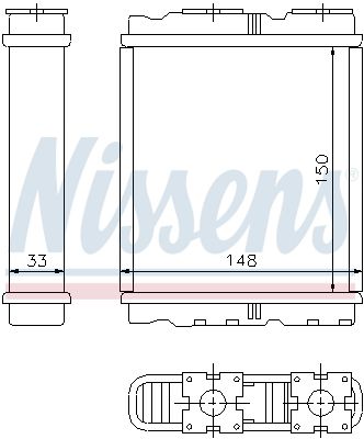 72659 NISSENS Теплообменник, отопление салона