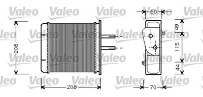 812145 VALEO Теплообменник, отопление салона