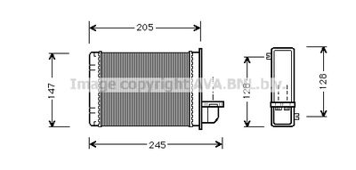 AU6093 AVA QUALITY COOLING Теплообменник, отопление салона