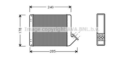 CN6031 AVA QUALITY COOLING Теплообменник, отопление салона