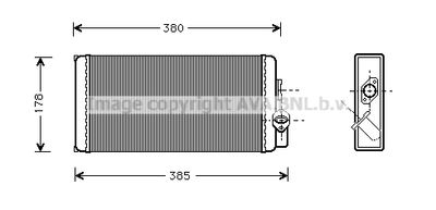 MS6188 AVA QUALITY COOLING Теплообменник, отопление салона