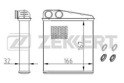 MK5121 ZEKKERT Теплообменник, отопление салона