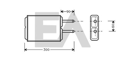 45C52003 EACLIMA Теплообменник, отопление салона