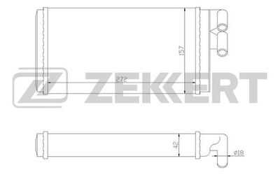 MK5010 ZEKKERT Теплообменник, отопление салона