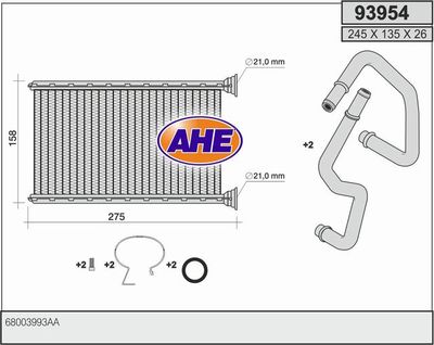 93954 AHE Теплообменник, отопление салона