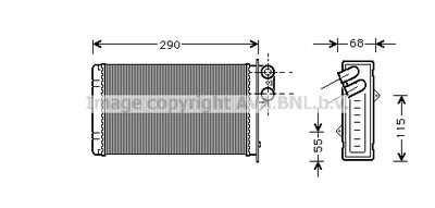 PE6100 AVA QUALITY COOLING Теплообменник, отопление салона