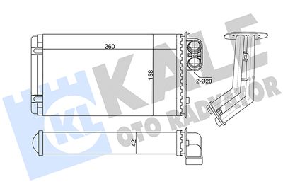 346425 KALE OTO RADYATÖR Теплообменник, отопление салона