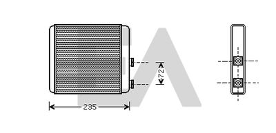 45C54026 EACLIMA Теплообменник, отопление салона