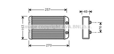 FTA6254 AVA QUALITY COOLING Теплообменник, отопление салона