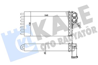 319000 KALE OTO RADYATÖR Теплообменник, отопление салона