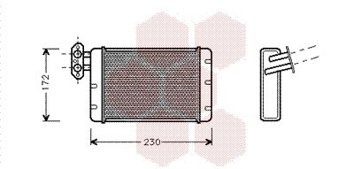 02006058 VAN WEZEL Теплообменник, отопление салона