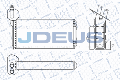 M230021A JDEUS Теплообменник, отопление салона