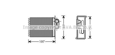 MSA6400 AVA QUALITY COOLING Теплообменник, отопление салона