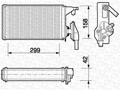 350218063000 MAGNETI MARELLI Теплообменник, отопление салона