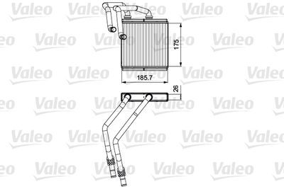 811544 VALEO Теплообменник, отопление салона