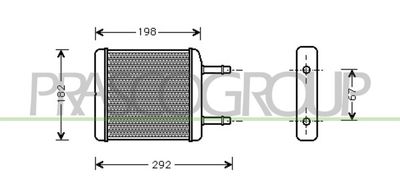 DW320H001 PRASCO Теплообменник, отопление салона