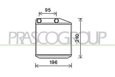 FT342H001 PRASCO Теплообменник, отопление салона