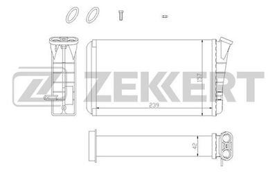 MK5028 ZEKKERT Теплообменник, отопление салона