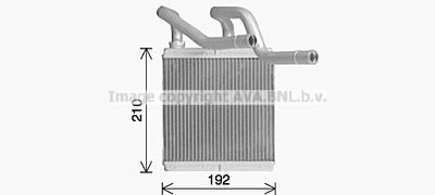 DN6466 AVA QUALITY COOLING Теплообменник, отопление салона